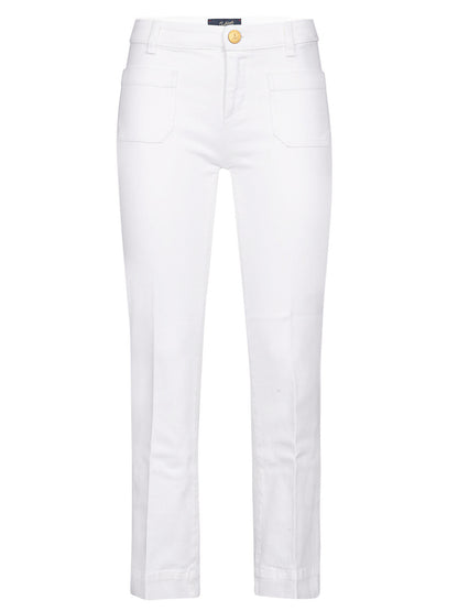 Cropped flare trousers