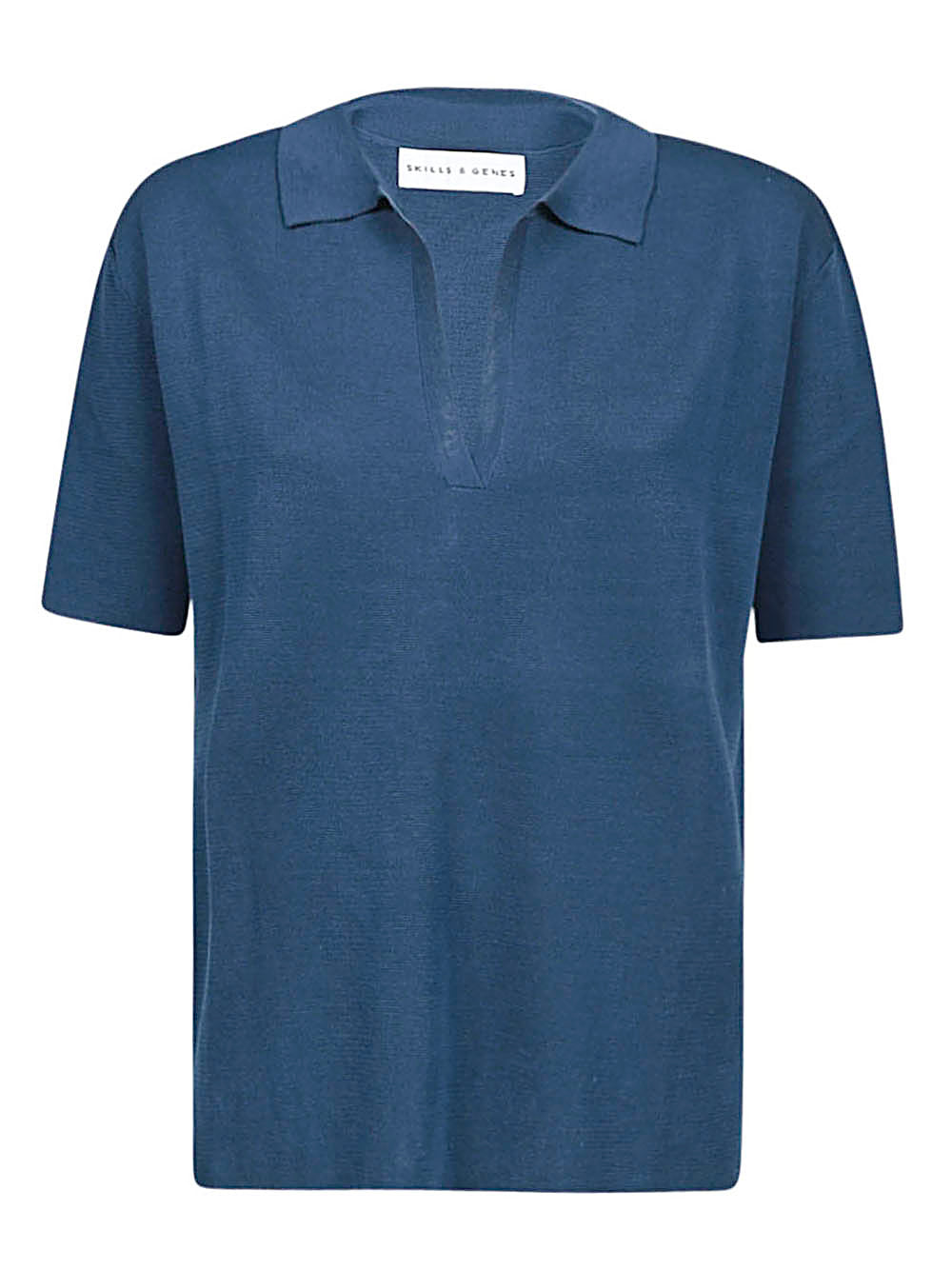 V-necked polo shirt