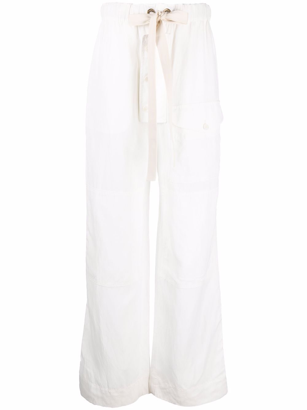 Fluid linen blend trousers