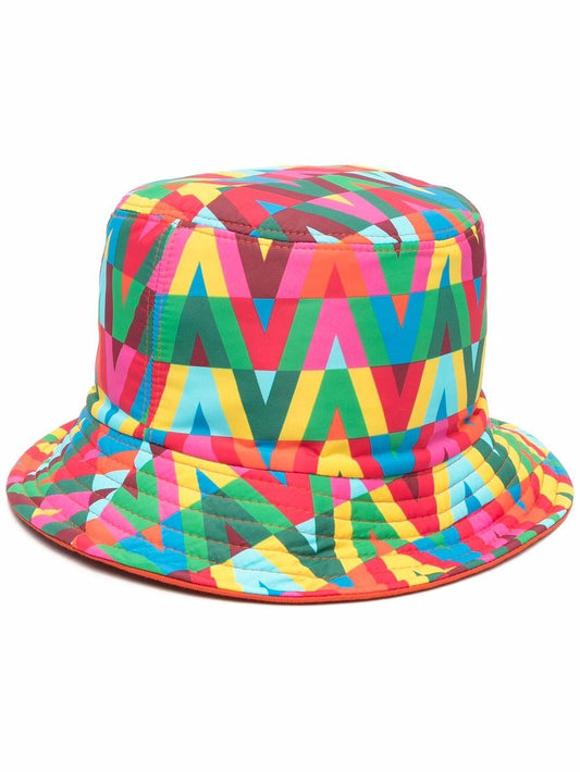 Optical v bucket hat