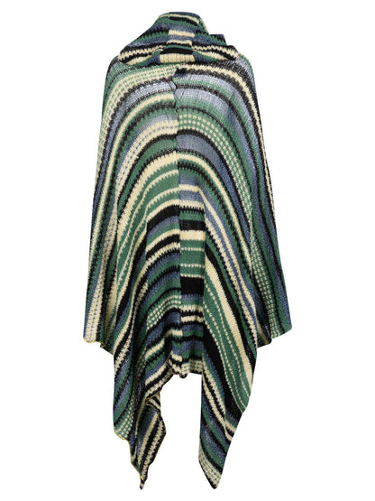 Striped poncho