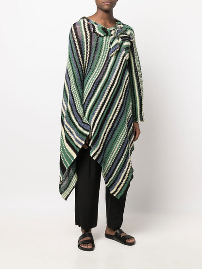 Striped poncho