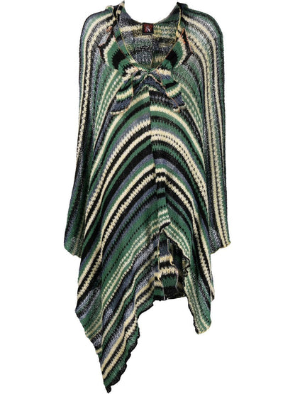 Striped poncho