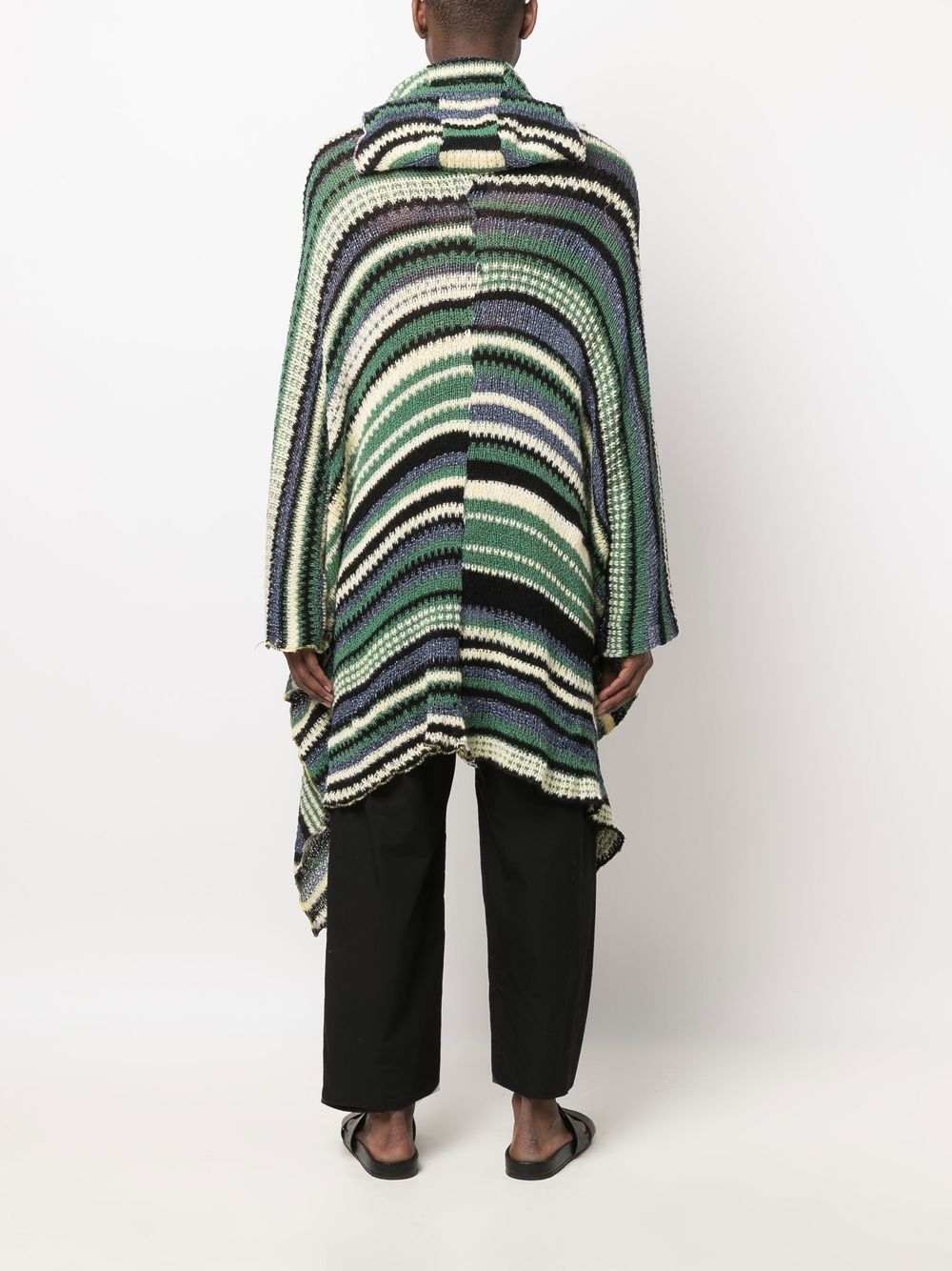 Striped poncho