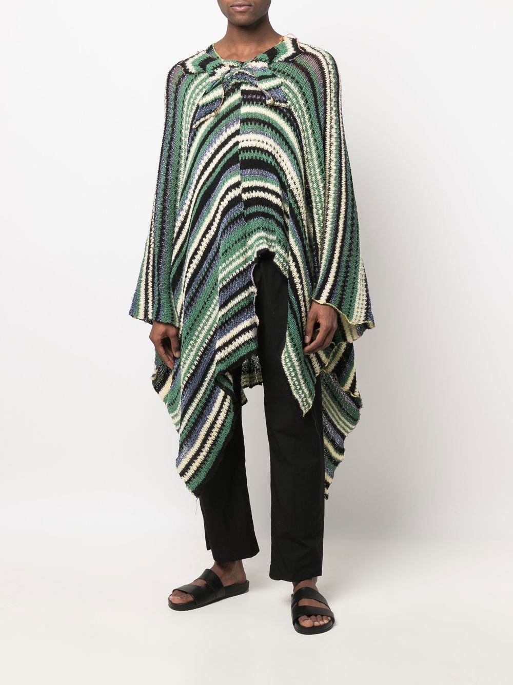 Striped poncho