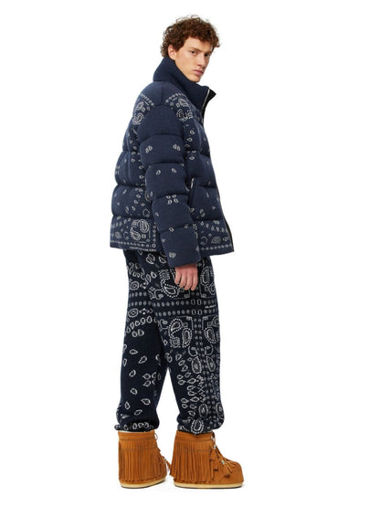 Bandana jacquard puffer jacket