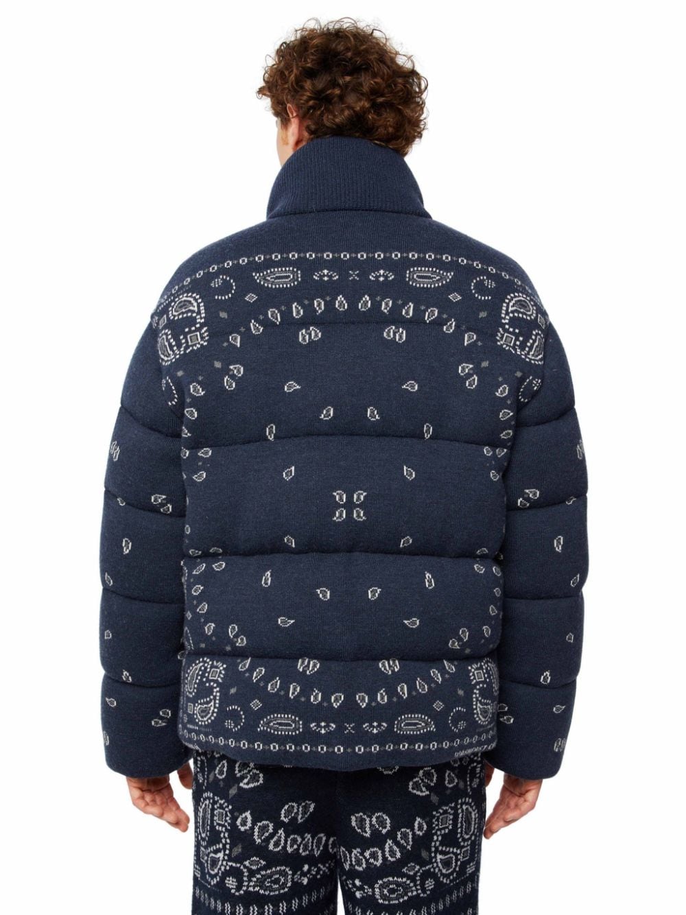 Bandana jacquard puffer jacket