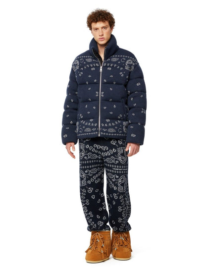 Bandana jacquard puffer jacket