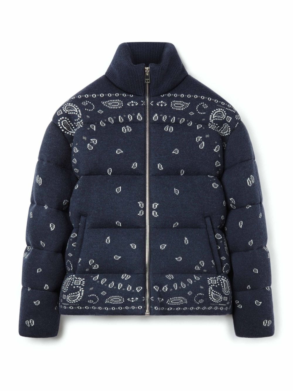 Bandana jacquard puffer jacket