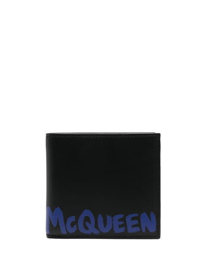 Graffiti leather bifold wallet