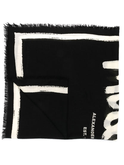 Graffiti wool scarf