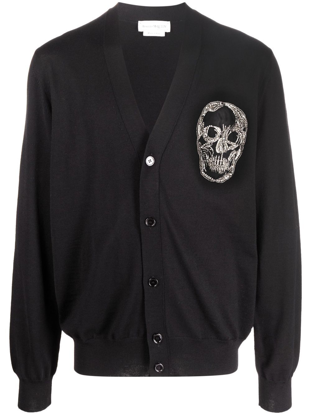 Skull embroidered cardigan