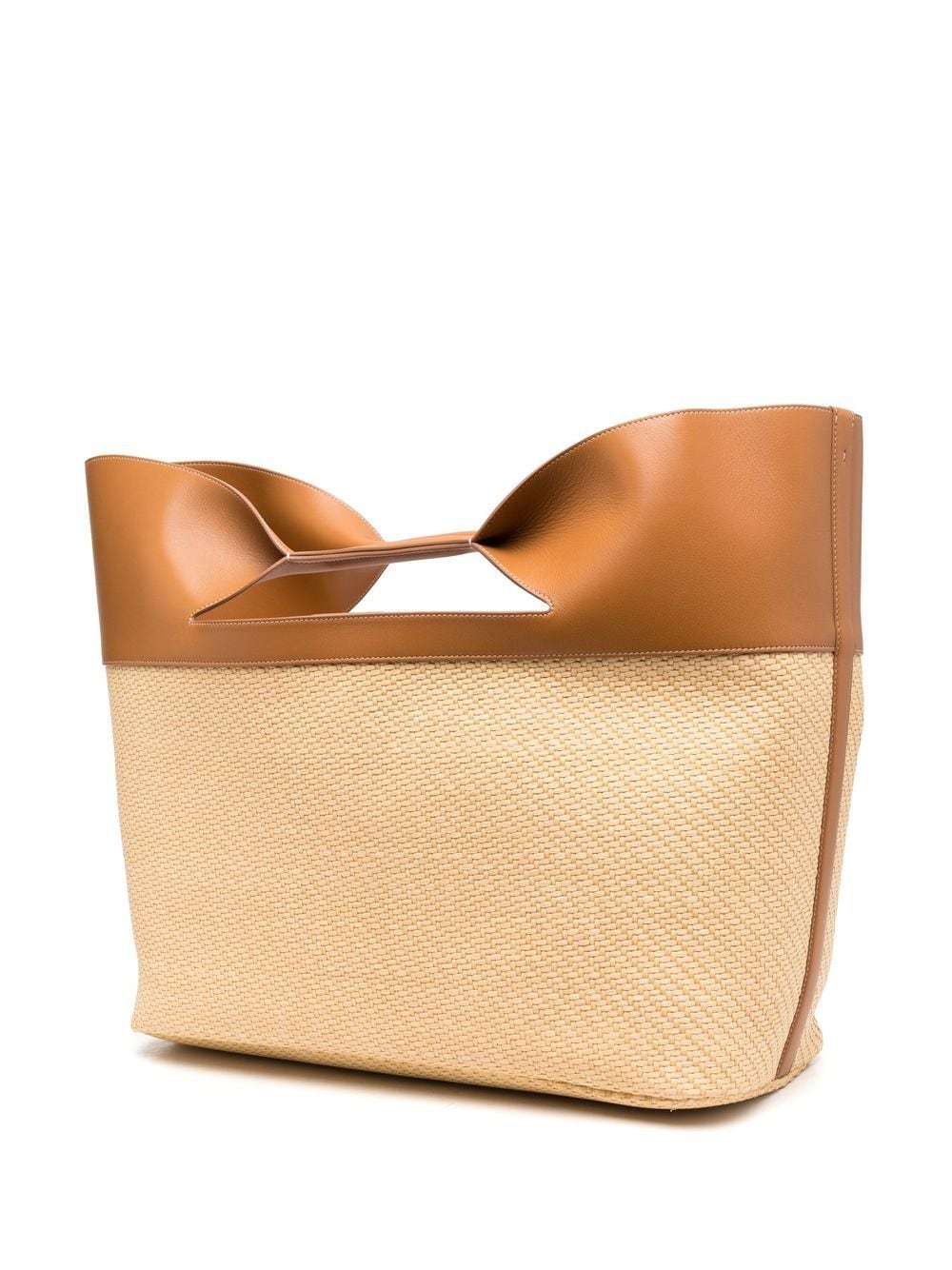 The bow straw large tote