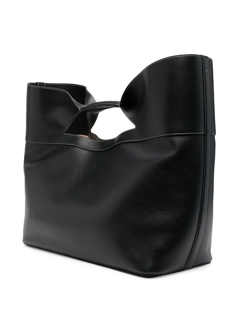 The bow large leather tote bag