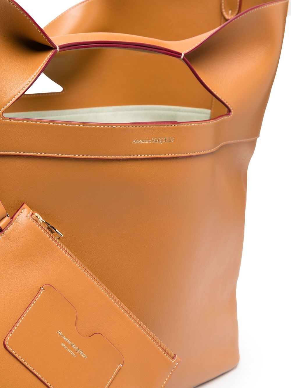 The bow large leather tote bag