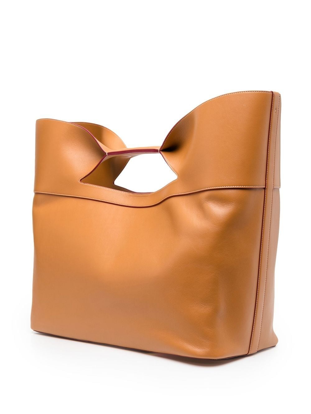 The bow large leather tote bag