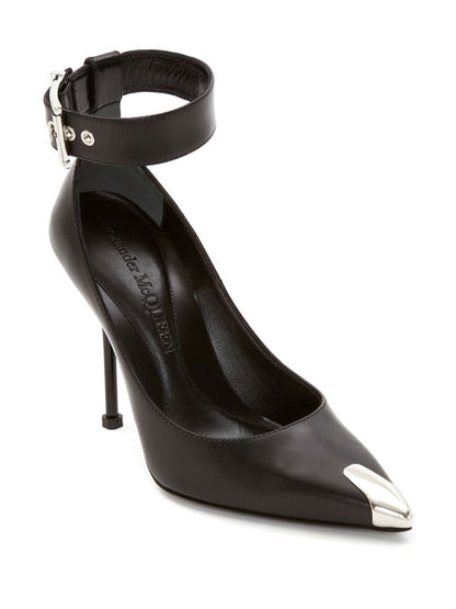 Punk leather pumps