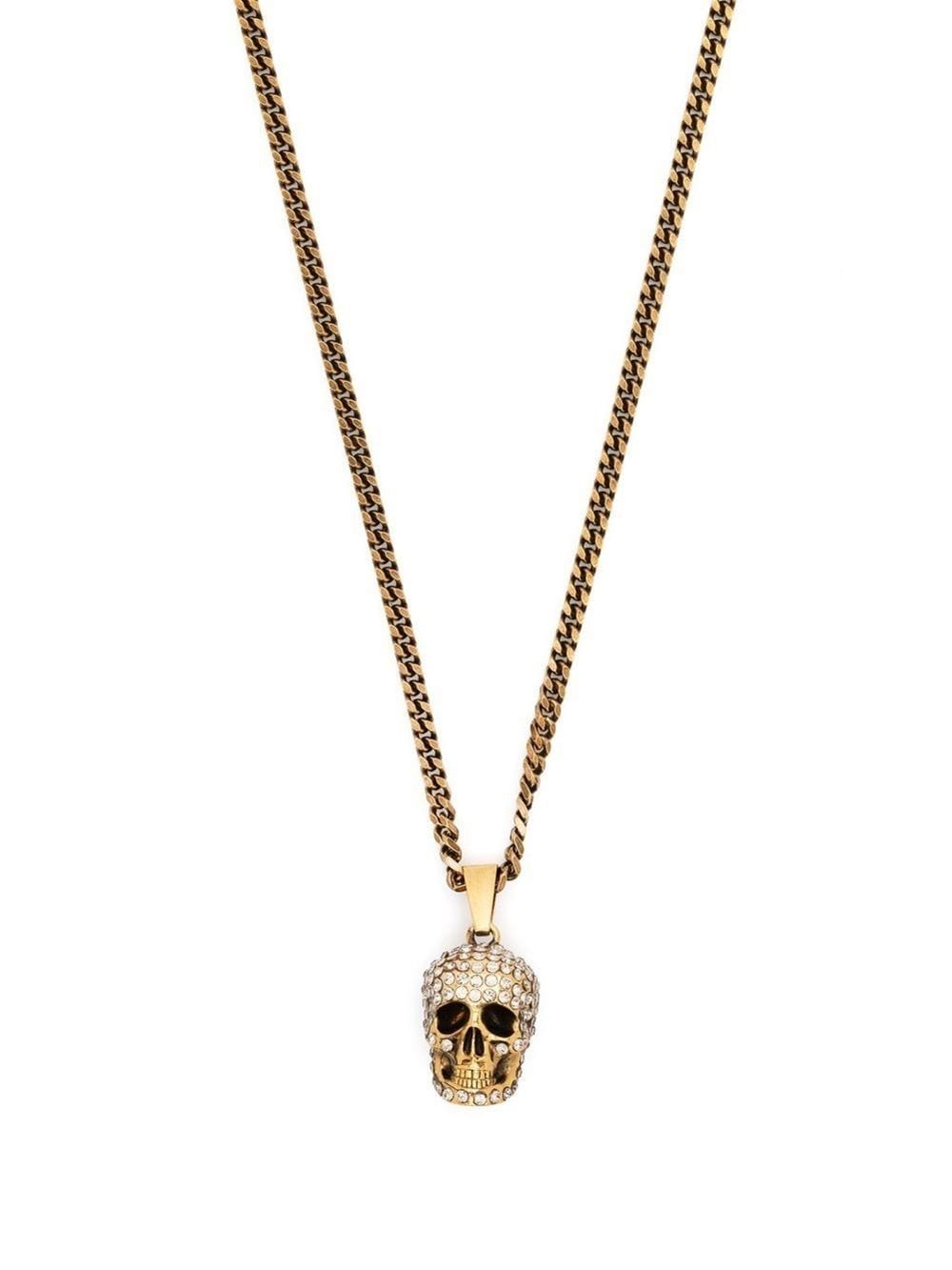 Skull long necklace