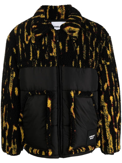 Teddy-effect padded jacket