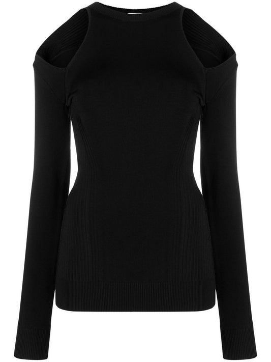 Cut-out long sleeve top