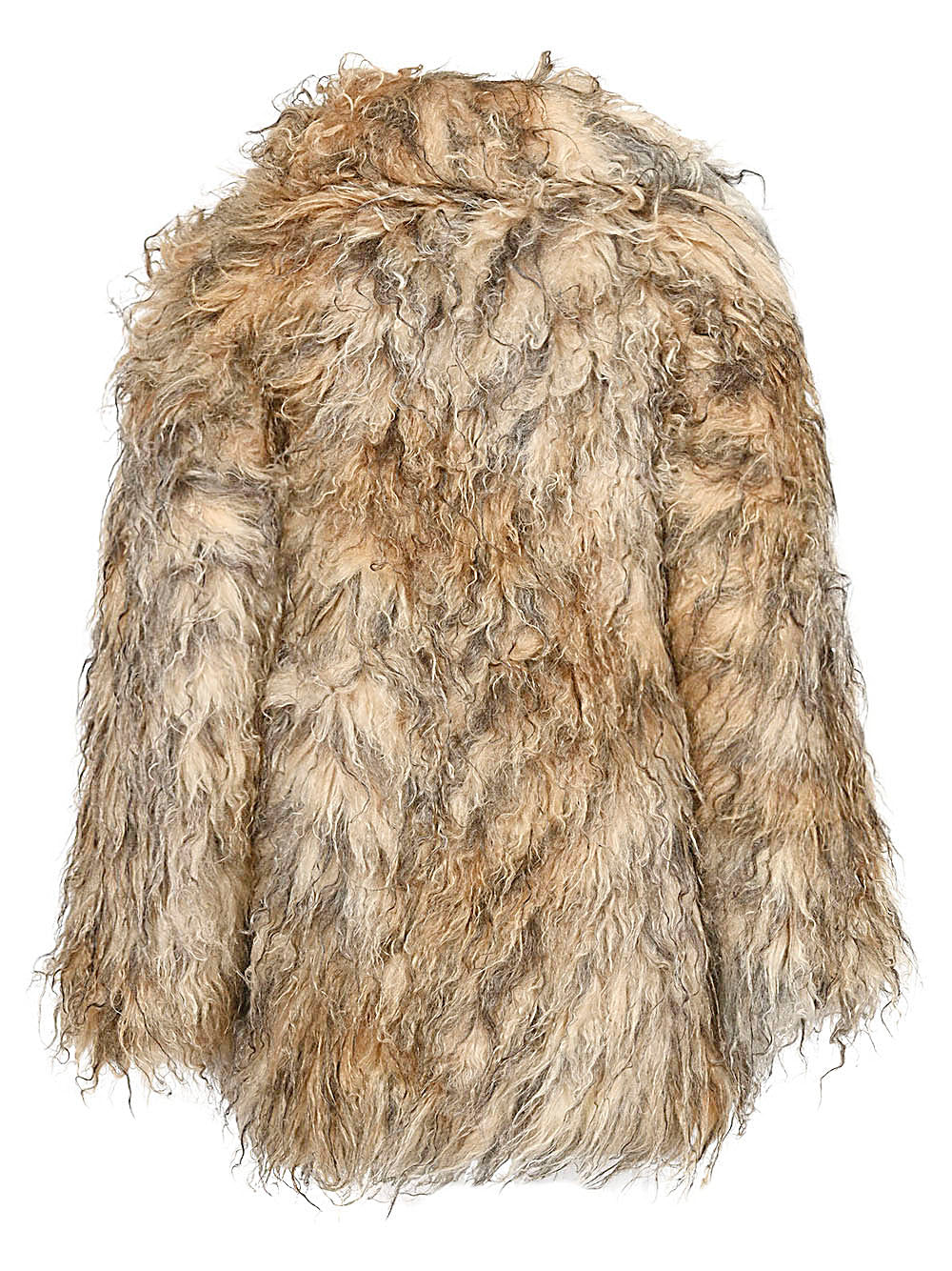 Mohair fur caban coat