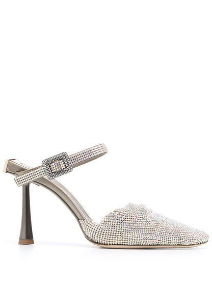 Elena rhinestones slingback pumps