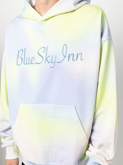 Tie-dye cotton hoodie