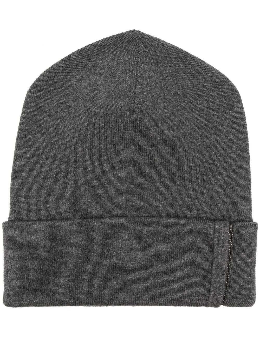 Cashmere beanie hat