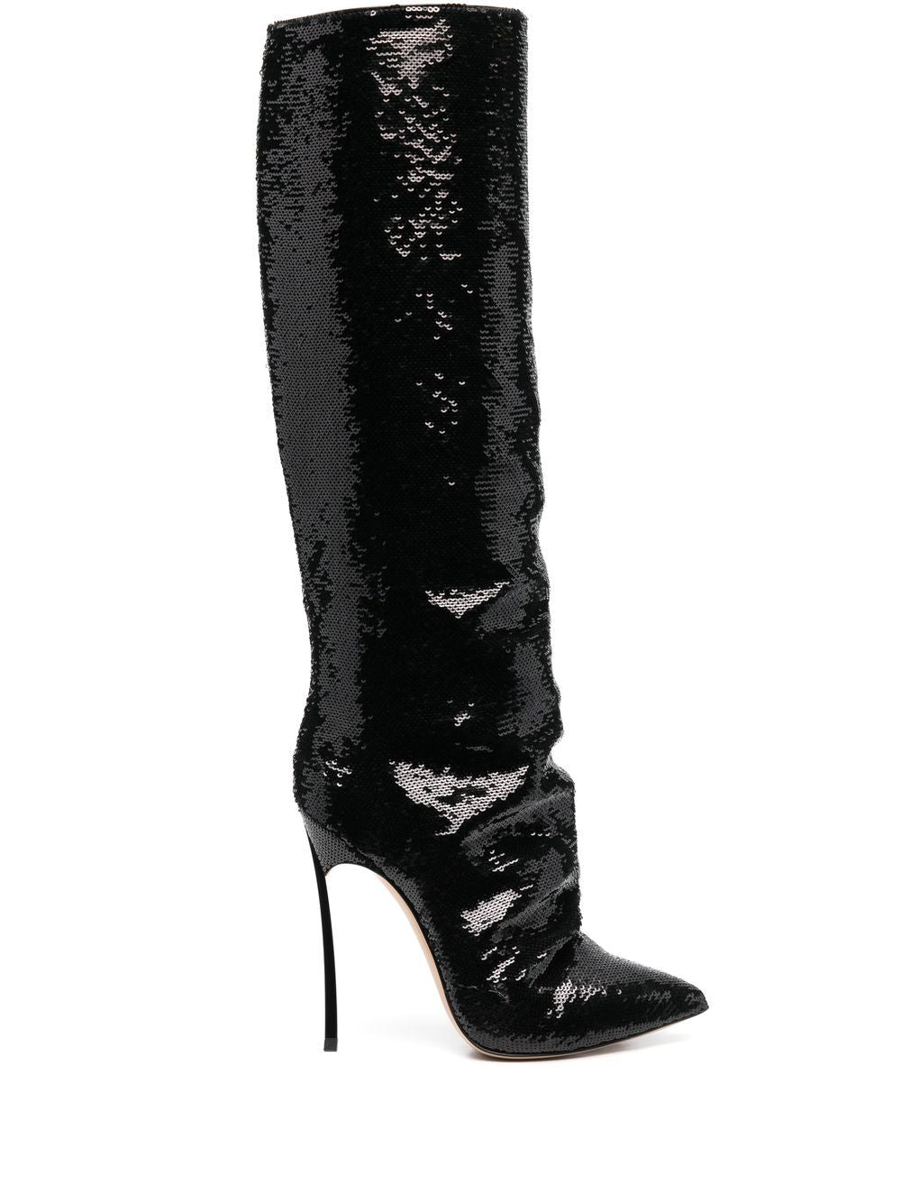 Leather heel boots