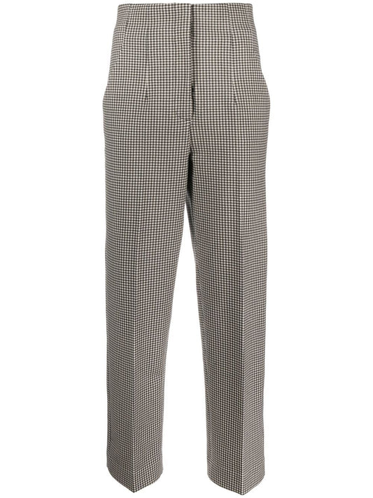 Cotton high waist trousers