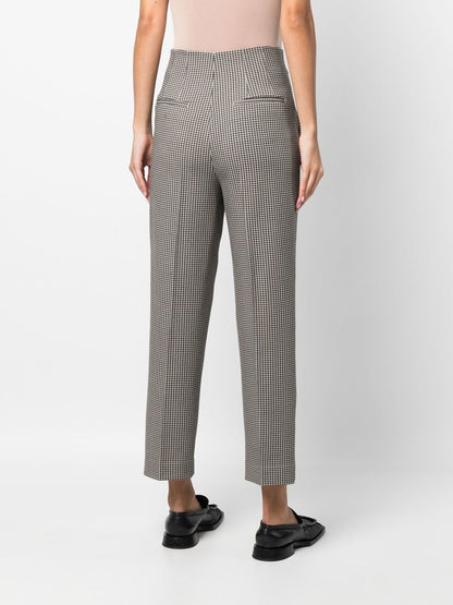 Cotton high waist trousers