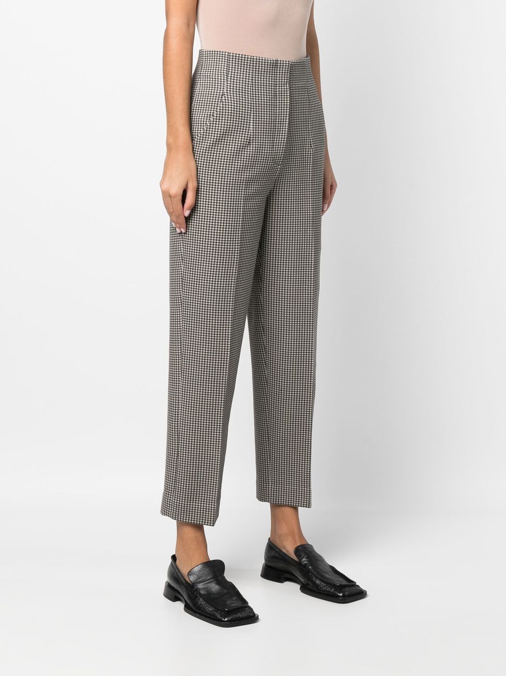 Cotton high waist trousers