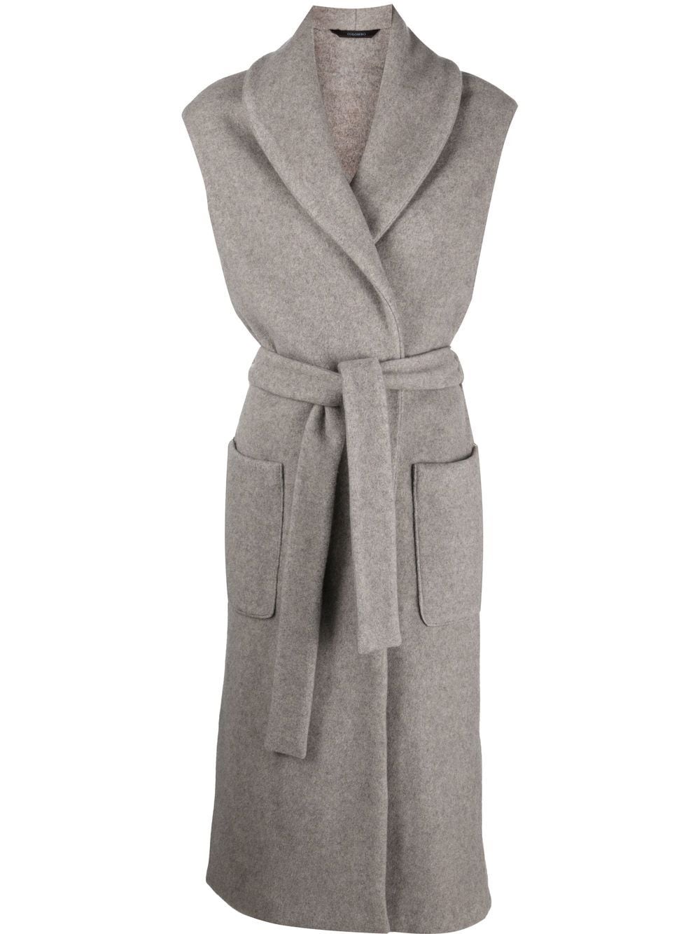 Long cashmere hooded vest