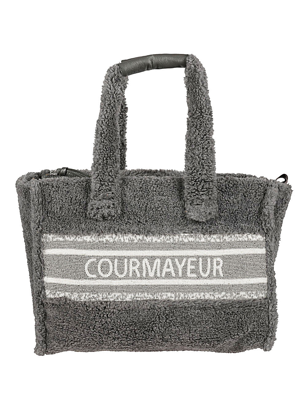 Courmayeur eco fur shopping bag