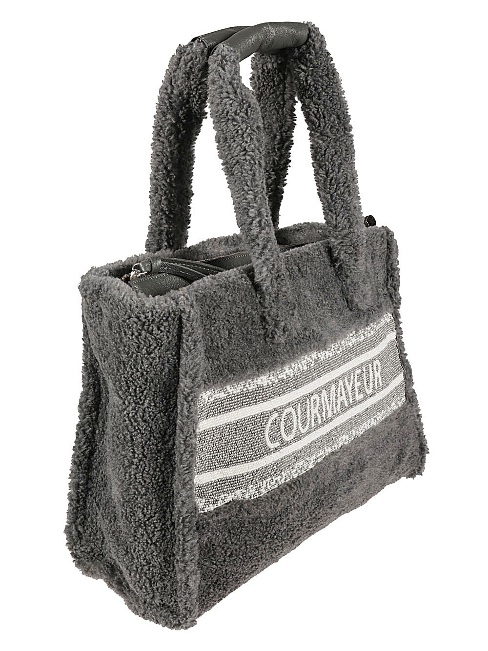 Courmayeur eco fur shopping bag