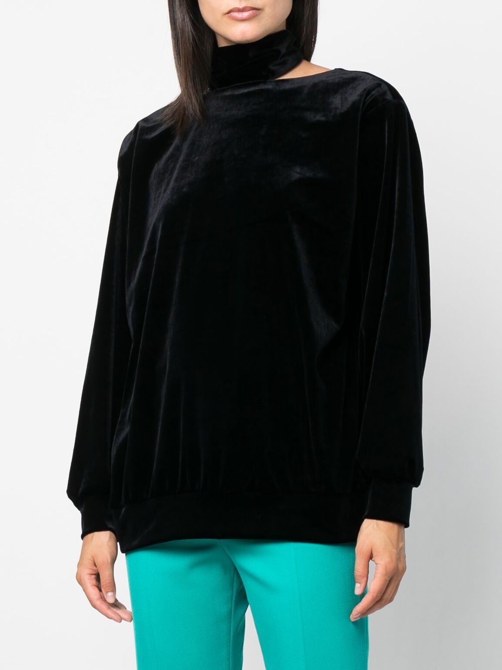 Velvet turtleneck sweater