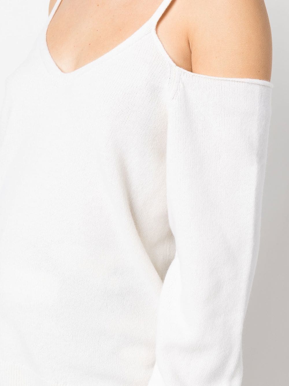 Off-shoulder long sleeve sweater