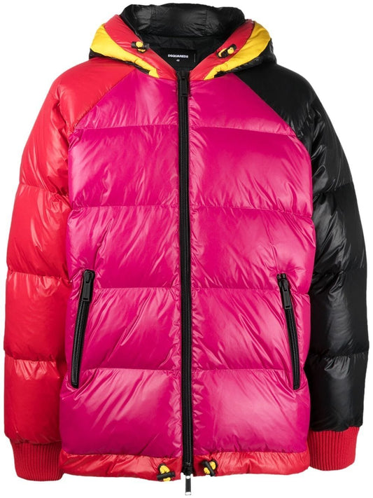 Hooded puffer down jacket