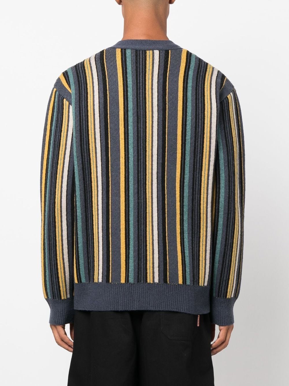 Wool striped cardigan
