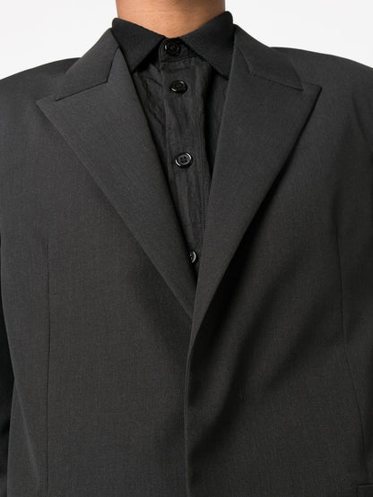 Single-breasted wool jacket