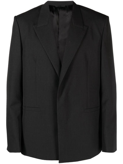 Single-breasted wool jacket