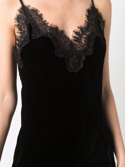 Lace-trim sleeveless top