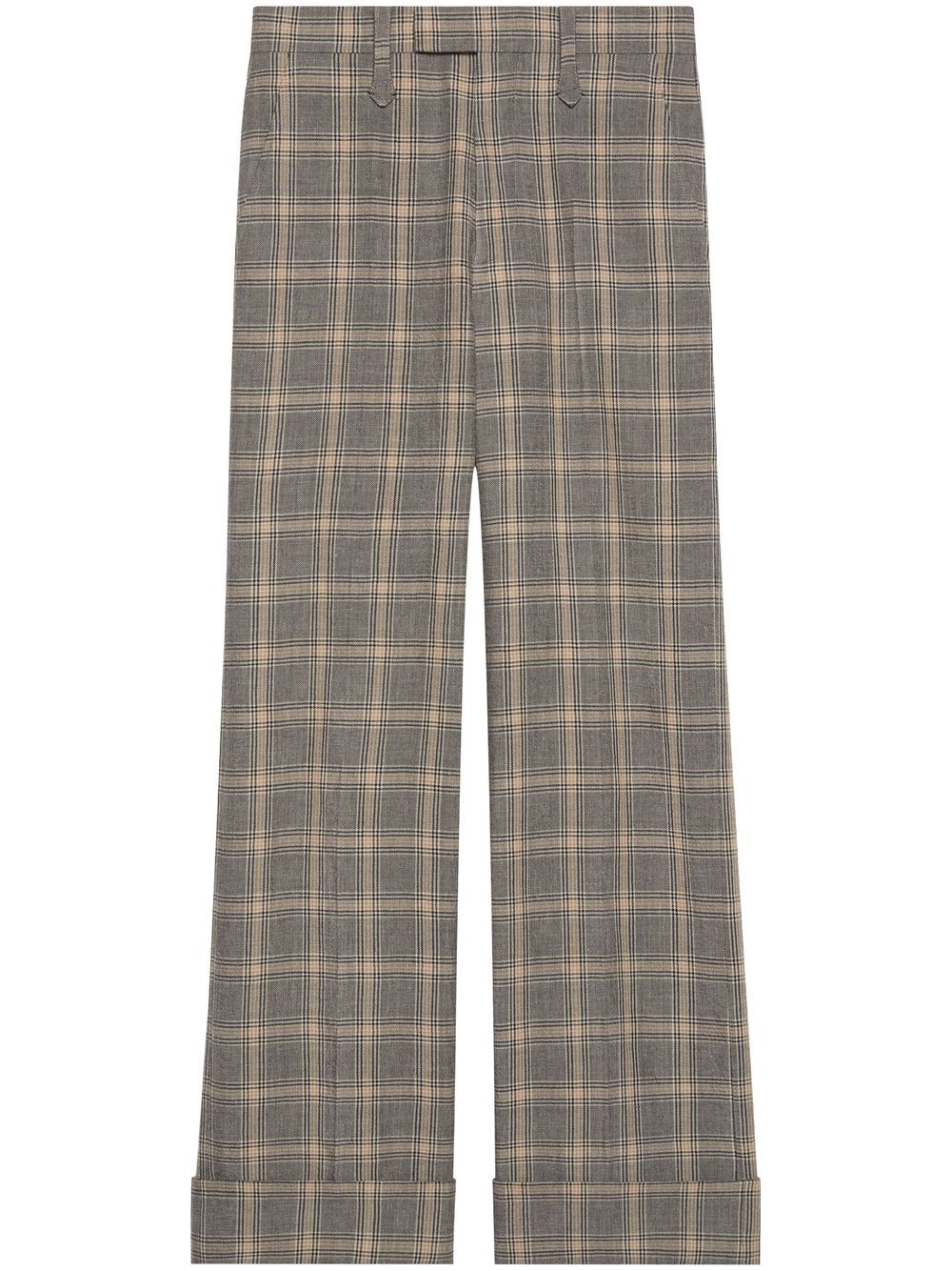 Prince of wales motif wool trousers