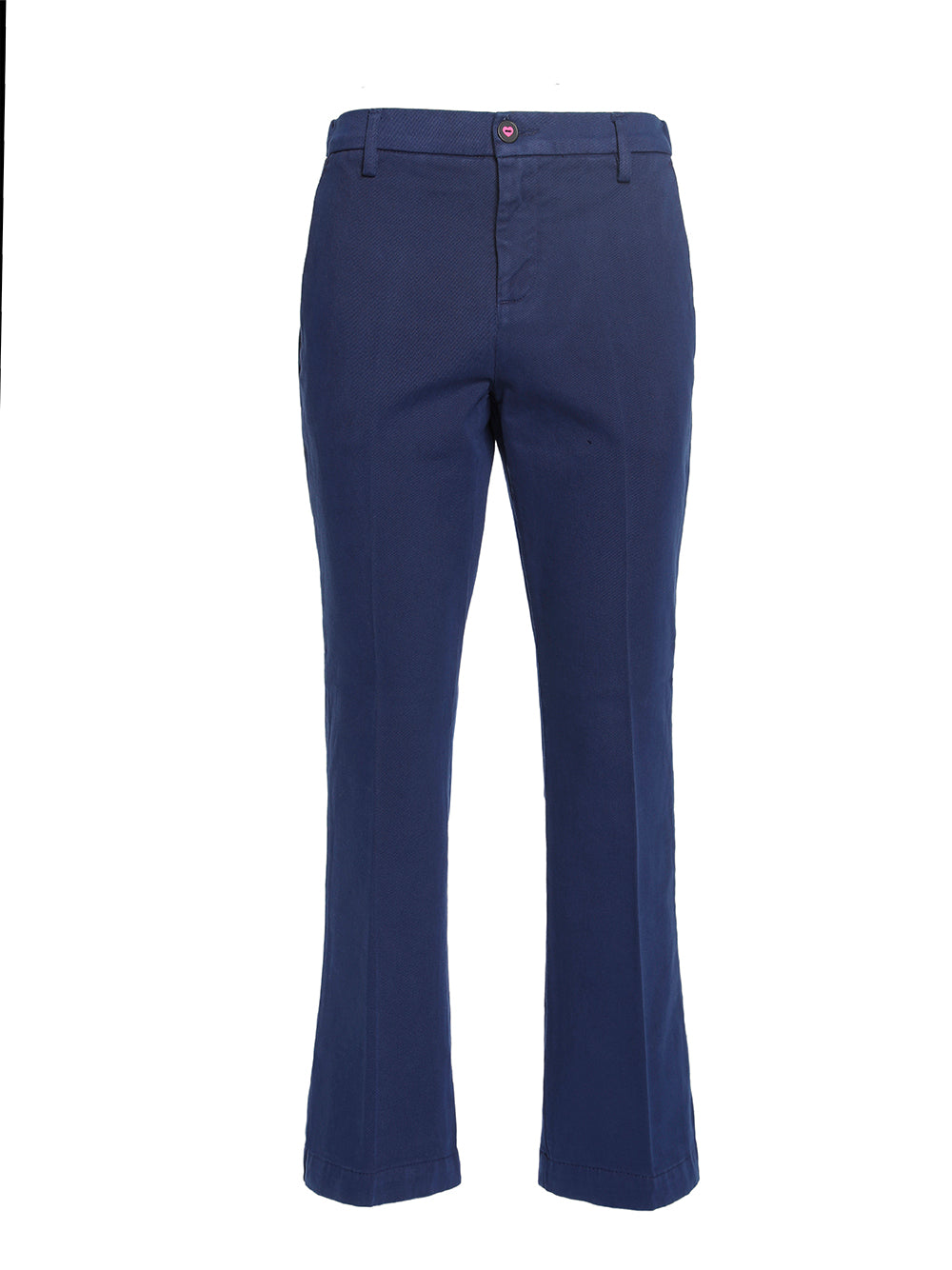 Cotton cropped flared trousers