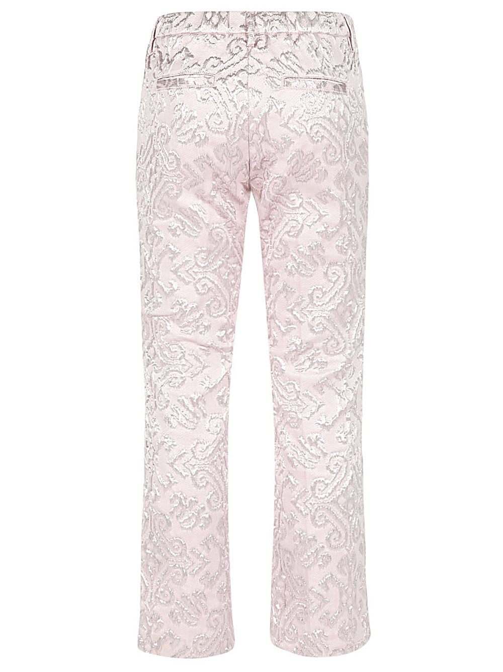 Cotton cropped flared trousers