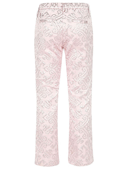 Cotton cropped flared trousers