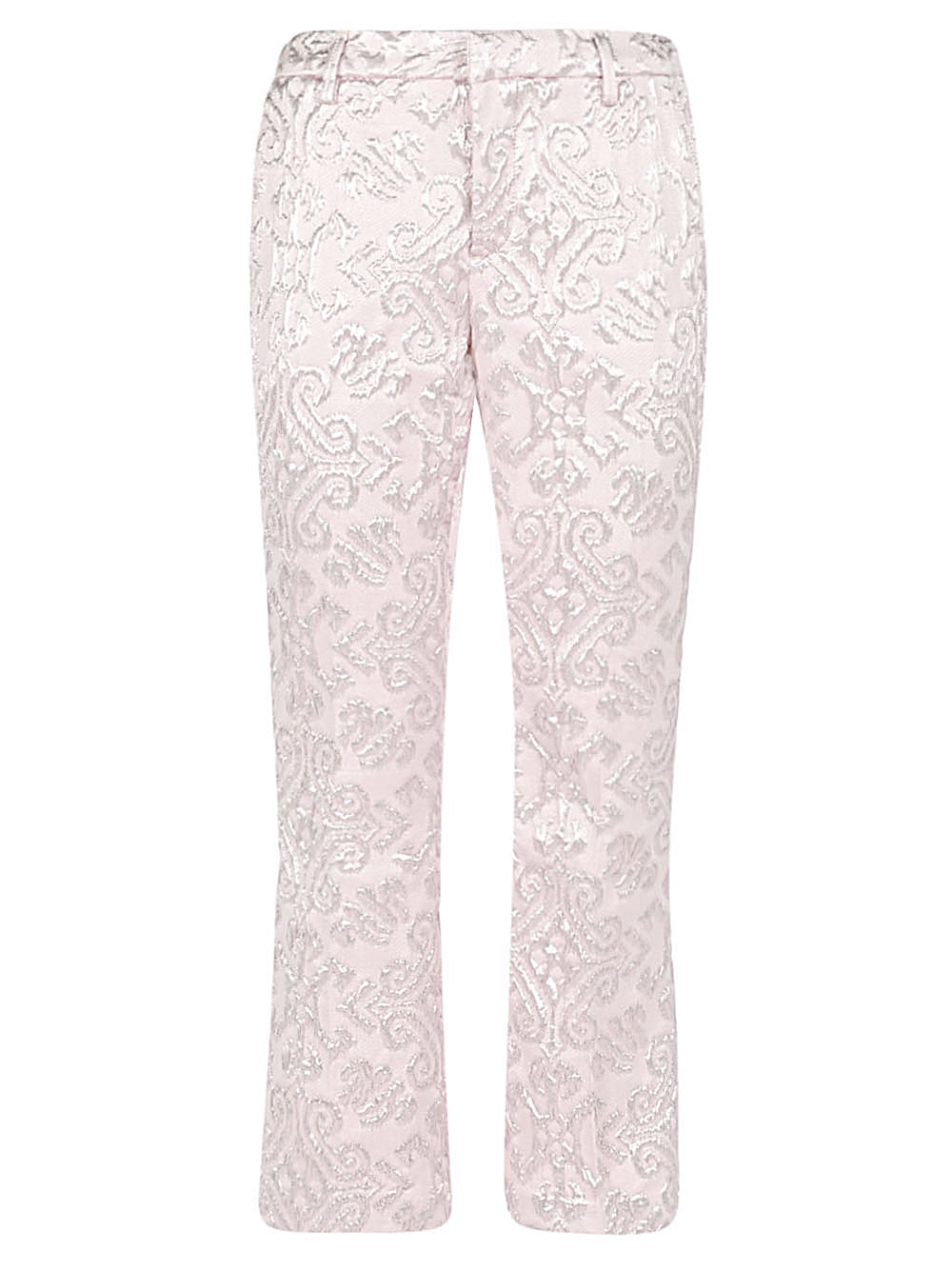 Cotton cropped flared trousers