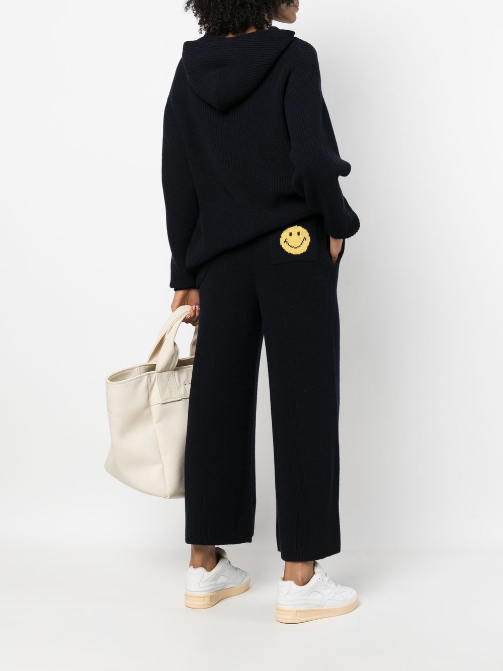 Merino wool wide leg trousers