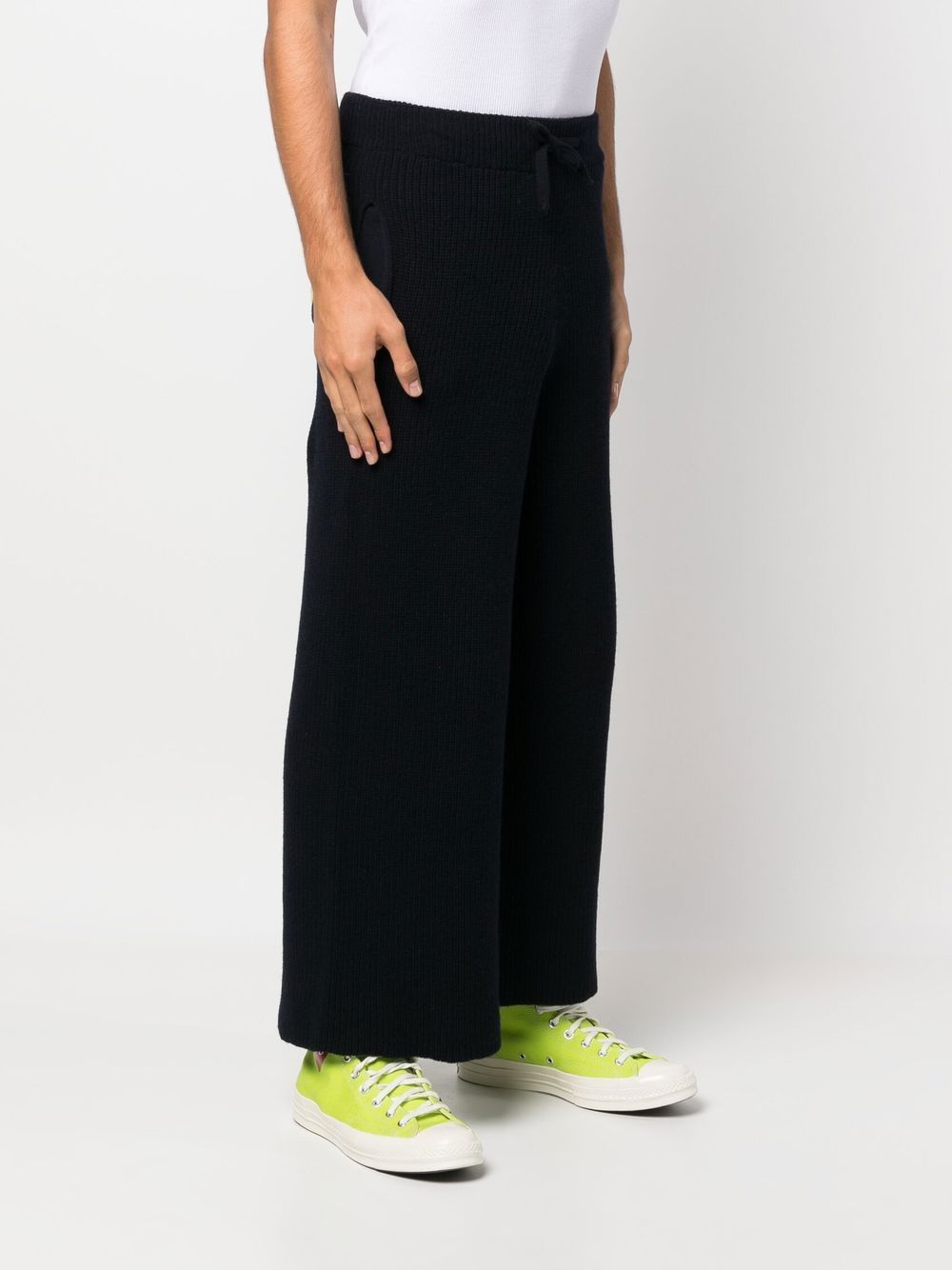 Merino wool wide leg trousers