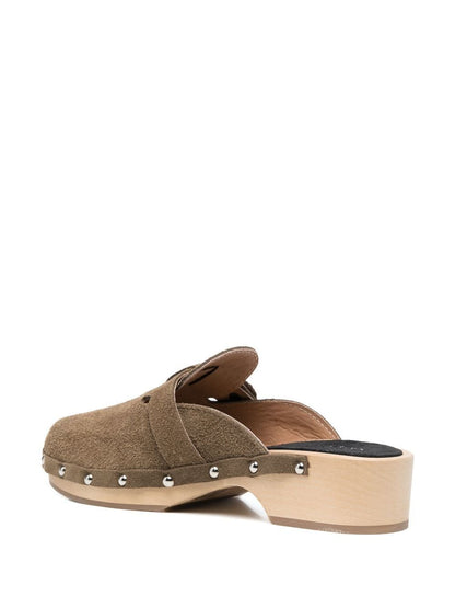 Allegra suede clogs